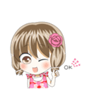 女の子とたまにトリ（個別スタンプ：13）