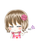 女の子とたまにトリ（個別スタンプ：14）