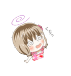 女の子とたまにトリ（個別スタンプ：15）