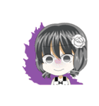 女の子とたまにトリ（個別スタンプ：24）