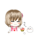 女の子とたまにトリ（個別スタンプ：33）