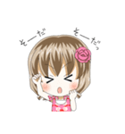 女の子とたまにトリ（個別スタンプ：34）