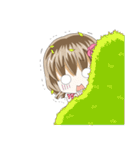 女の子とたまにトリ（個別スタンプ：36）