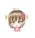 女の子とたまにトリ（個別スタンプ：37）
