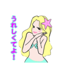 美人で綺麗なセクシーセレブのお嬢様人魚姫（個別スタンプ：8）