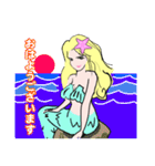 美人で綺麗なセクシーセレブのお嬢様人魚姫（個別スタンプ：12）