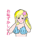 美人で綺麗なセクシーセレブのお嬢様人魚姫（個別スタンプ：16）