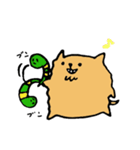 犬のマロンとおもちゃのヘビ太くん（個別スタンプ：37）