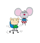 Mouse and Cat（個別スタンプ：36）