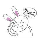 Crazy stupid Rabbit.. ;P（個別スタンプ：36）