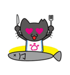 むすっとした猫スタンプ（個別スタンプ：7）