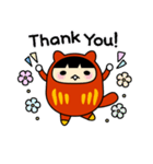 だるまねこちゃん（個別スタンプ：4）