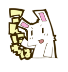 しろうさぎ。（個別スタンプ：1）