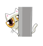 しろねこポッチン（個別スタンプ：24）