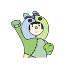 動物着ぐるみ Zooくるみ ウサギのゾンビ編（個別スタンプ：3）