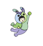 動物着ぐるみ Zooくるみ ウサギのゾンビ編（個別スタンプ：7）