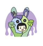 動物着ぐるみ Zooくるみ ウサギのゾンビ編（個別スタンプ：9）