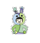 動物着ぐるみ Zooくるみ ウサギのゾンビ編（個別スタンプ：11）