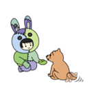 動物着ぐるみ Zooくるみ ウサギのゾンビ編（個別スタンプ：13）
