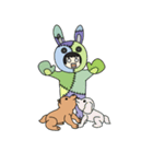 動物着ぐるみ Zooくるみ ウサギのゾンビ編（個別スタンプ：17）