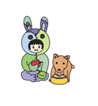 動物着ぐるみ Zooくるみ ウサギのゾンビ編（個別スタンプ：38）