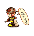 絵本風くま消防士（個別スタンプ：19）