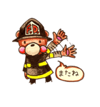 絵本風くま消防士（個別スタンプ：40）