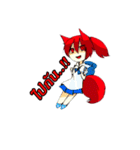 Fox Girl happy smile（個別スタンプ：16）