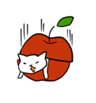 cat and apple1English（個別スタンプ：5）