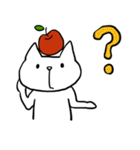 cat and apple1English（個別スタンプ：16）