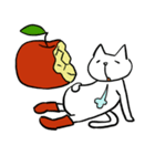 cat and apple1English（個別スタンプ：17）