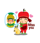 Pine+Apple ＆ Mango (Love is beautiful)（個別スタンプ：15）