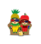 Pine+Apple ＆ Mango (Love is beautiful)（個別スタンプ：21）