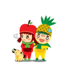 Pine+Apple ＆ Mango (Love is beautiful)（個別スタンプ：22）