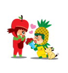 Pine+Apple ＆ Mango (Love is beautiful)（個別スタンプ：33）