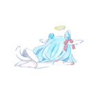 夢子とまくらねこ。（個別スタンプ：1）