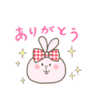 りぼんうさぎスタンプ（個別スタンプ：7）