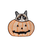 ハロウィン ねこ スタンプ（個別スタンプ：3）