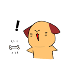一匹リアクションとる犬。（個別スタンプ：4）