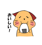 一匹リアクションとる犬。（個別スタンプ：6）