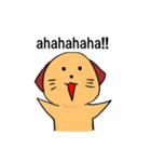 一匹リアクションとる犬。（個別スタンプ：16）