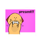 一匹リアクションとる犬。（個別スタンプ：26）