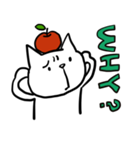 cat and apple2English（個別スタンプ：5）