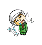 配達員スタンプ。基本ネガティブ（個別スタンプ：22）