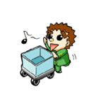 配達員スタンプ。基本ネガティブ（個別スタンプ：24）