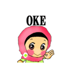 ヒジャブの少女 インドネシア語（個別スタンプ：2）