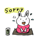 funny rabbit Usada -English ver.-（個別スタンプ：19）