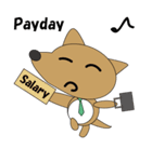 The salaried dog English version（個別スタンプ：34）