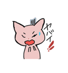 エルフのピンクの可愛い猫（個別スタンプ：18）