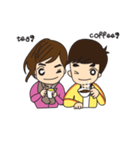 Cute Couple Go＆Nana [English Edition]（個別スタンプ：4）